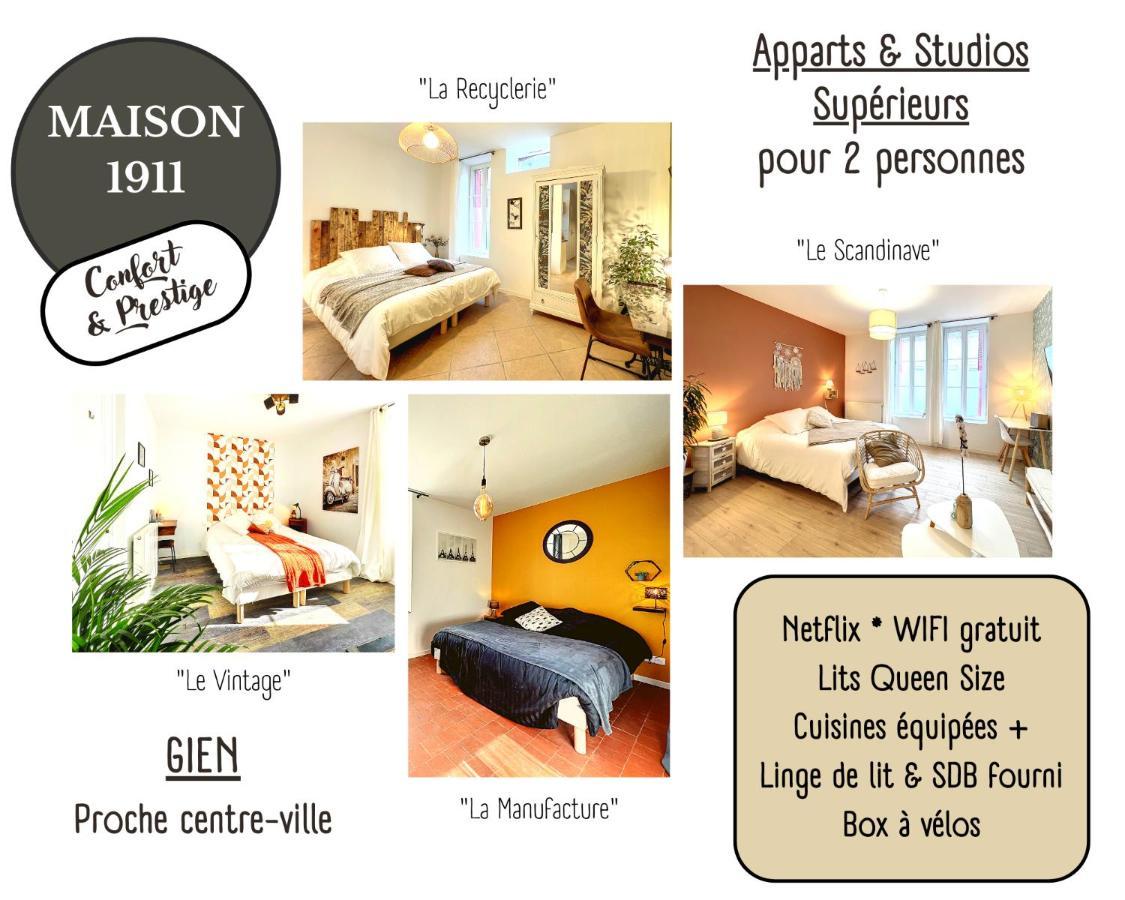 Appart La Manufacture - Maison 1911 - Confort & Prestige Gien Eksteriør billede